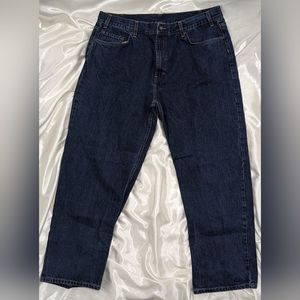 Kirkland Men's 42x30 XL Dark Blue Medium/Dark Wash Classic Straight Denim Jeans